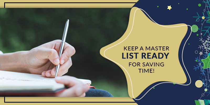 Keep a Master List Ready for Saving Time